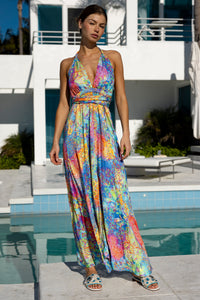 DECO GARDENS - Convertible Maxi Dress • Multicolor