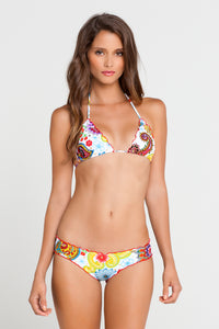TEQUILA Y SAL - Wavey Triangle Top & Full Ruched Back Bottom • Multicolor
