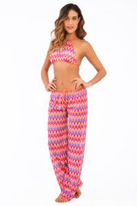 SONG OF THE SEA - Key Hole Halter Top & Beach Pant • Multicolor