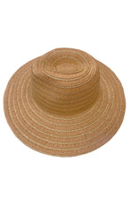 LULI HAT - Metallic Bell Brim Fedora • Natural|gold