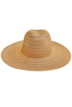 LULI HAT - Metallic Bell Brim Fedora • Natural|gold