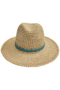 LULI HAT - Beaded Hat • Natural | Aqua