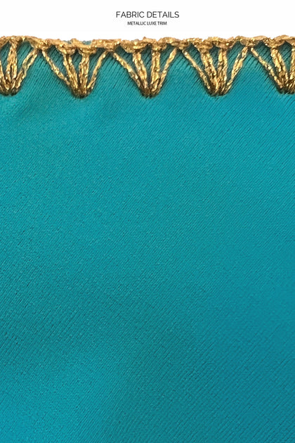 LULI CHIC - Luxe Stitch Seamless Triangle Top & Sarong Mini Skirt • Exuma