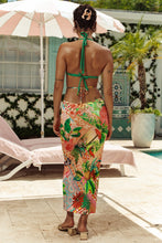 LULI CHIC - Luxe Stitch Triangle Halter Top & Ring Maxi Skirt • Palma