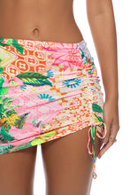 LULI CHIC - Luxe Stitch Triangle Halter Top & Scrunch Up Mini Skirt • Palma