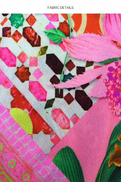 LULI CHIC - Luxe Stitch Triangle Halter Top & Scrunch Up Mini Skirt • Palma