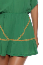 LULI CHIC - Luxe Stitch Playera V-neck Ruffle Dress • Palma