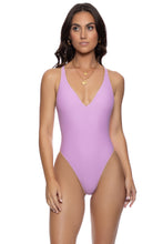 LULI CHIC - Luxe Stitch V Neck One Piece Bodysuit • Lavanda