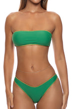 LULI CHIC - Luxe Stitch Free Form Bandeau Top & Luxe Stitch High Leg Brazilian Bottom • Palma