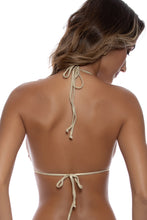 COSITA BUENA - Wavy Triangle Top & Strappy  Ruched Back Bottom • Gold Rush