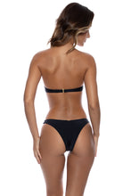COSITA BUENA - Underwire Push Up Bandeau Top & High Leg Brazilian Bottom • Black