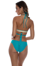 COSITA BUENA - Cross Over Halter Top & Full Ruched Back Bottom • Exuma