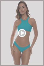 COSITA BUENA - Glam High Neck Top & Seamless Wavy Ruched Back Bottom • Exuma