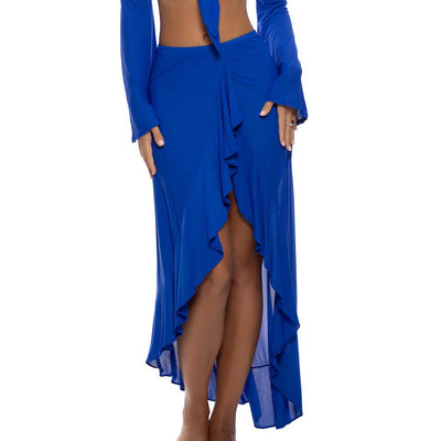 COSITA BUENA - Ruffle High Lo Slit Skirt