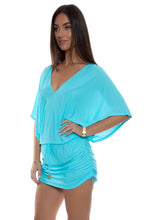 COSITA BUENA - Cabana V Neck Dress • Aquamarine