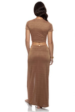 COSITA BUENA - Crop Top & Twist Front Skirt • Brown