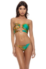 MYSTIC SEAS - Double Loop Bandeau Crop Top  & Ring Brazilian Bottom • Multicolor