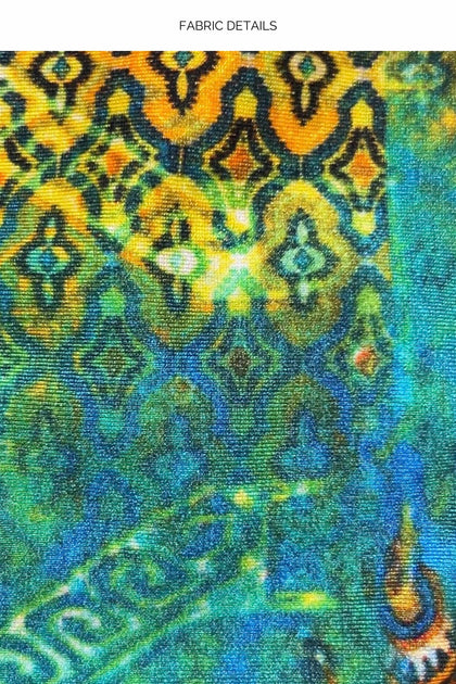 MYSTIC SEAS - Double Loop Bandeau Crop Top  & Scrunch Up Mini Skirt • Multicolor