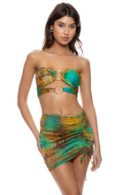 MYSTIC SEAS - Double Loop Bandeau Crop Top  & Scrunch Up Mini Skirt • Multicolor