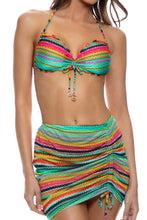 HOLA VERANO! - Wavy Tunnel Bandeau Top & Scrunch Up Mini Skirt • Multicolor