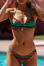 HOLA VERANO! - Wavy Tunnel Bandeau Top & Wavy High Leg Brazilian Bottom • Multicolor