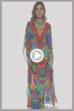 MUNDO DE COLORES - Button Front Long Caftan • Multicolor