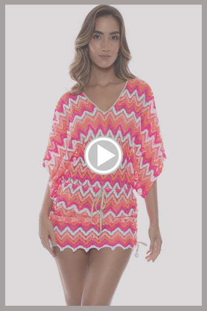 FLAMINGO BEACH - Cabana V Neck Dress • Multicolor