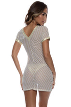 DESERT BABE - Vneck Bodycon Dress • White