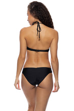 HEART OF A HIPPIE - Weave Fringed Halter Top & Full Bottom • Black