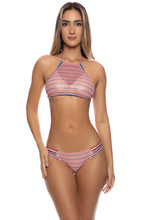 AMERICAN DREAM - Crochet Illusion Halter Top & Braided Side Full Bottom • Multicolor