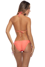 SUNSET ANGEL - Halter Top & Wavy Ruched Back Full Tie Side Bottom • Multicolor