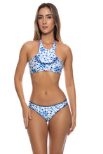 BEAUTIFUL MESS - Curve Stitched Reversible High Neck Top & Stitched Straps Moderate Bottom • Multicolor