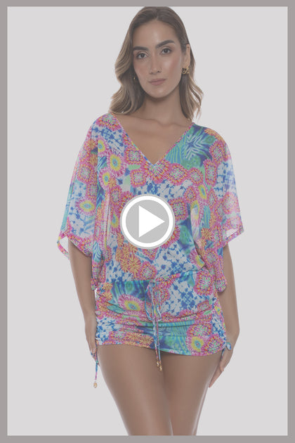 BEAUTIFUL MESS - Cabana V Neck Dress • Multicolor