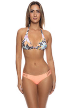 BUENA VISTA - Triangle Halter Top & Braided Side Full Bottom • Multicolor