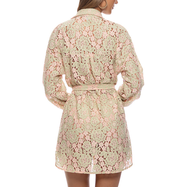 GITANA - Long Sleeve Belted Dress