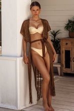 SUNSHINE ADDICT - Long Caftan • Brown | Gold