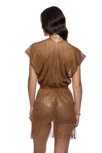 SUNSHINE ADDICT - Short Caftan • Brown | Gold