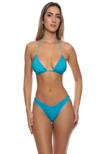 STARDUST - Triangle Top & High Leg Brazilian Bottom • Sea Glass