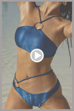 MIDNIGHT WAVES - Ring Diamond Cut Top & Moderate Ring Side Bottom • Cobalt Blue