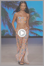 RETRO LULI - Tie Side Tube Top & Open Sides Wide Leg Pant • Multicolor Runway