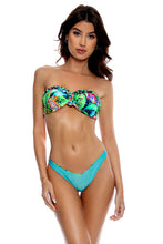 LULI'S SELVA - Braided Bandeau Top & High Leg Brazilian Bottom • Multicolor