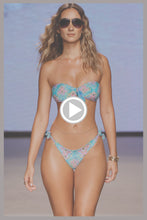 OCEAN BREEZE - Knot Bow Bandeau Top & Cayo Coco  Bottom • Aqua Runway