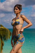 ISLA SALVAJE - Triangle Halter Top & Scrunch Up Mini Skirt • Multicolor