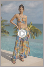 ISLA SALVAJE - Halter Ring Tube Top & Open Sides Wide Leg Pant • Multicolor