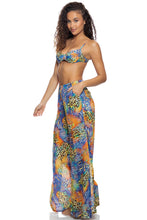 ISLA SALVAJE - Minimal Balconette Top & Open Sides Wide Leg Pant • Multicolor