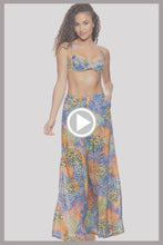 ISLA SALVAJE - Minimal Balconette Top & Open Sides Wide Leg Pant • Multicolor