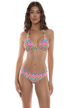 MIAMI SORBET - Triangle Halter Top & Seamless Full Ruched Back Bottom • Multicolor