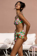 STRAWBERRY FIELDS - Wavy Luxe Stitch Minimal Balconette Top & Luxe Stitch Sarong Mini Skirt • Multicolor