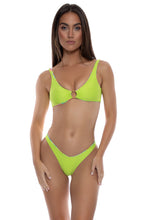 HIBISCUS DREAM - Ring Scoop Neck Drawstring Top & High Leg Brazilian Bottom • Multicolor