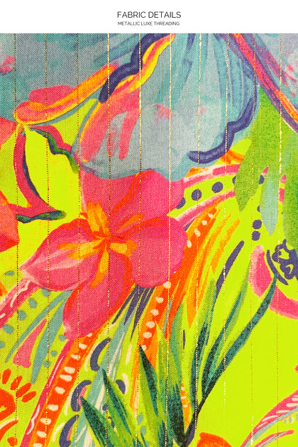 HIBISCUS DREAM - Bandeau Keyhole Long Dress • Multicolor